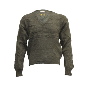 Vintage Dutch Woolen V-Neck Pullover - MILITARY SURPLUS
