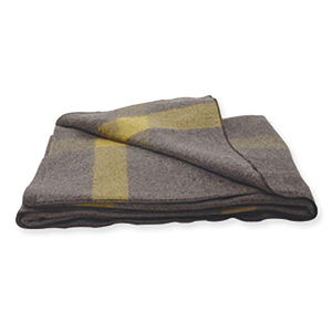 Vintage Grey Woolen Blanket by COMMANDO