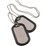 Silver Dog Tags With Silencers by COMMANDO