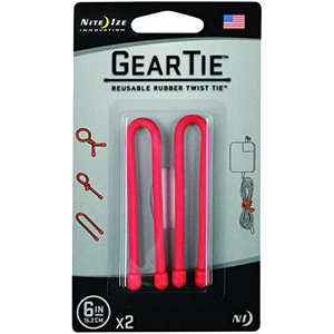 Gear Tie 6" 2 Pack - Red by NITE IZE