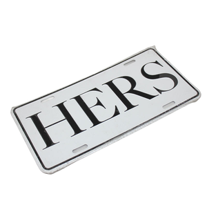Vintage 1980's "Hers" Number Plate