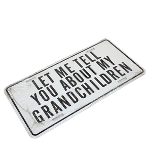 Let Me Tell You About My Grandchildren Number Plate