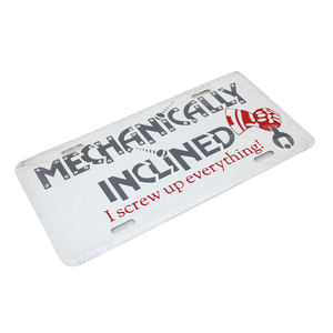 Mechanically Minded Number Plate