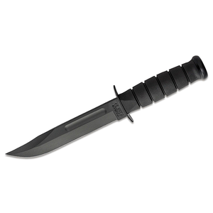 1213 Fighting-Utility Knife Black – Straight Edge with Hard Plastic Sheath