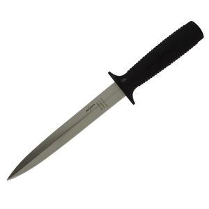 8" Pig Sticking Dagger Black Handle With Sheath by SICUT