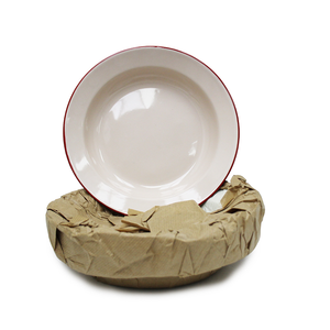 1 Dozen 22cm Enamel Soup Plate - Pastel Pink by OUTBOUND