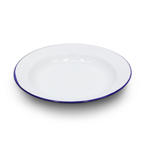 24cm Enamel Soup Plate White by OUTBOUND