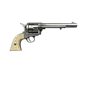 Colt Single Action Cavalry 1873 in Polished Nickel and Ivory by KOLSER