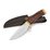 192BRS - Vanguard- Walnut Handle- Plain- Leather by BUCK KNIVES