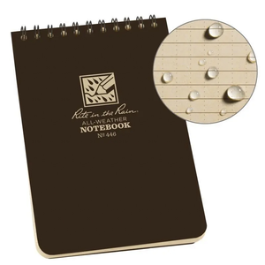 Top Spiral 4 x 6 Polydura Notebook - Universal - Brown by RITE IN THE RAIN