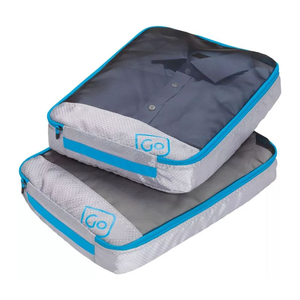 Twin Packing Cubes Blue by GO TRAVEL