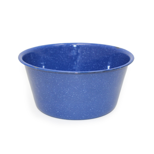 Vintage 19cm Enamel Salad Bowl in Blue by OUTBOUND