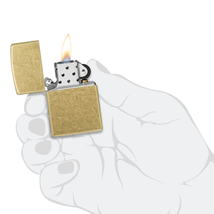 Classic Regular Street Brass Windproof Lighter by ZIPPO