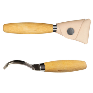 Hook Knife 163 Double Edge with Leather Sheath by MORAKNIV