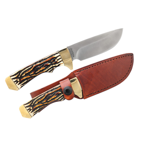 Elk Hunter Full Tang 214mm Fixed Blade With Leather Sheath by UNCLE HENRY'S