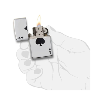 Lucky Ace - High Polish Chrome by ZIPPO