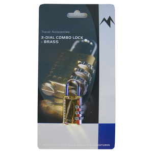 3 Dial Combo Lock Brass by OUTBOUND