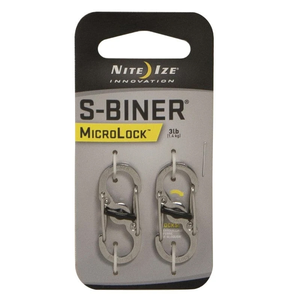 Microlock Steel S-Biner - 2 Pack Stainless by NITE IZE