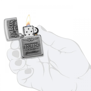 Jim Beam Full Label Pewter Chip - High Polish Chrome by ZIPPO