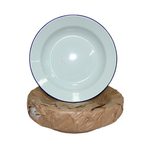 1 Dozen Classic 24cm Enamel Soup Plate in Pastel Green by OUTBOUND