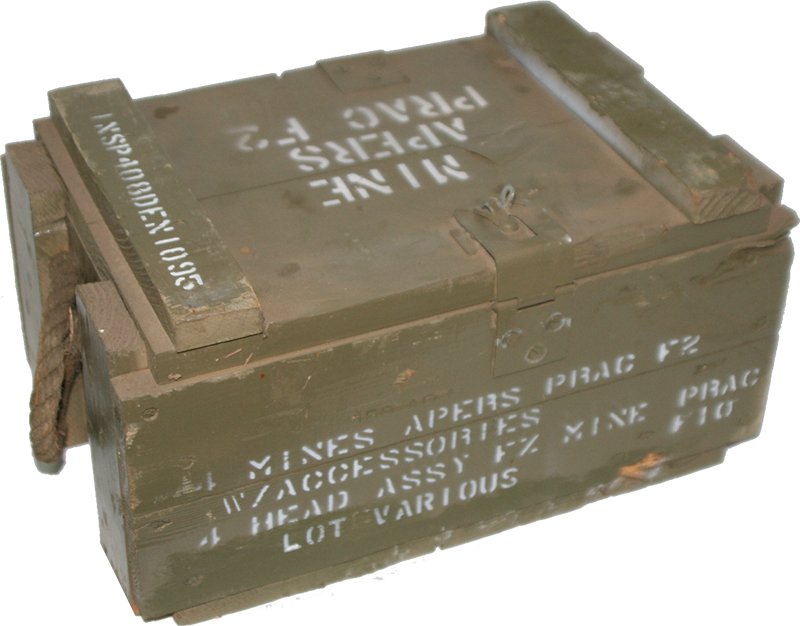 MILITARY SURPLUS Wooden Ammo Box (Mines) Rope Handle Shop our Huge
