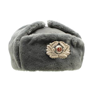 East German Fur Hat Officer  - MILITARY SURPLUS