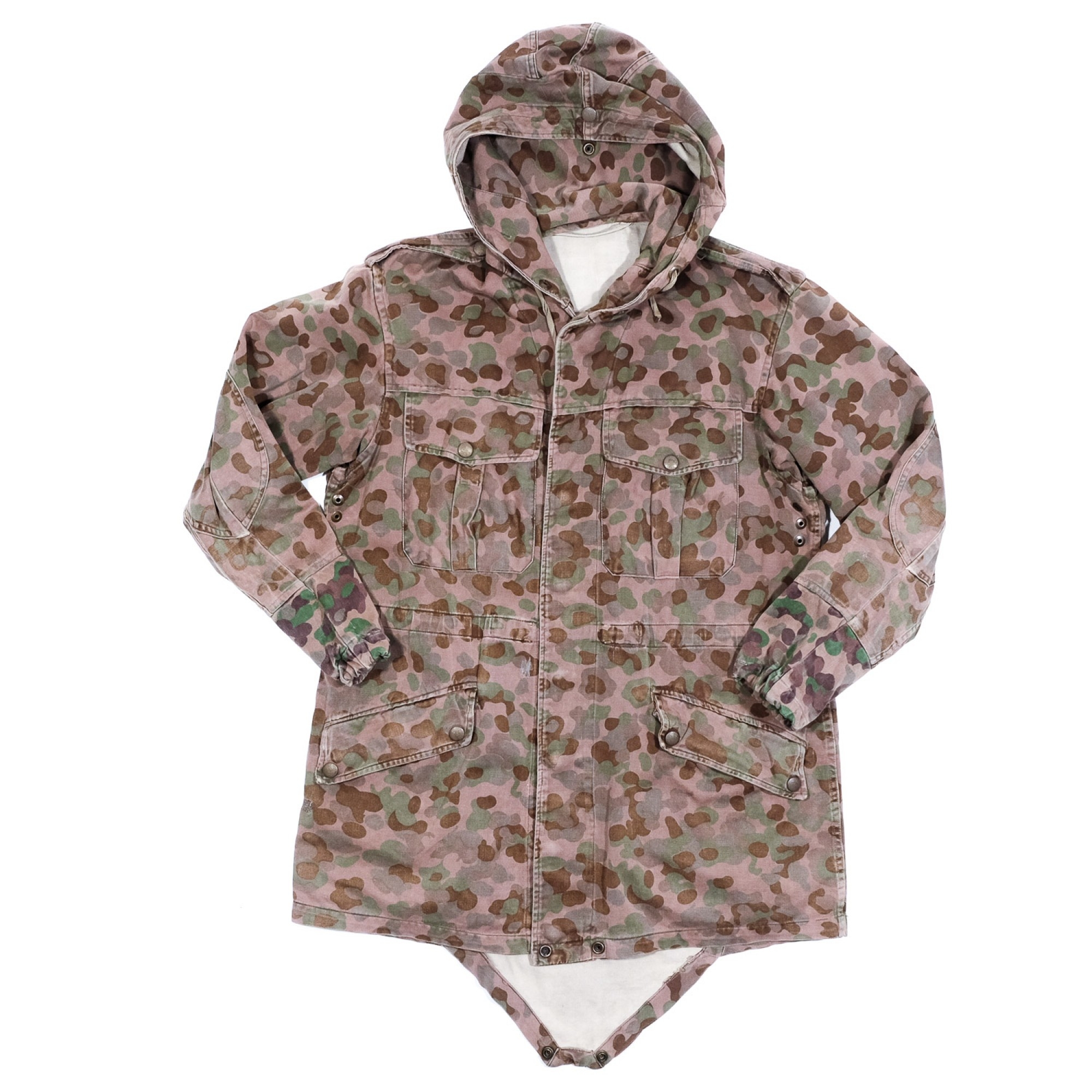 70s- オーストリア軍PEA DOT CAMO フィールドコート モッズコート Austrian M57 Pea Dot Camo Jacket - MILITARY SURPLUS - Blend into