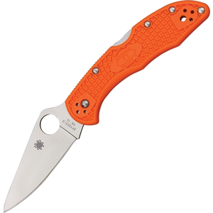 SPYDERCO Delica 4 Orange Flat Ground - Plain Blade