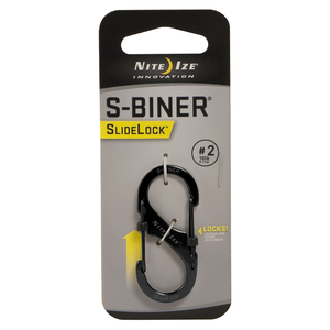 NITE IZE Slidelock Steel S-Biner - #2 - Black