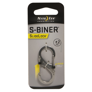 NITE IZE Slidelock Steel S-Biner - No 2 Stainless