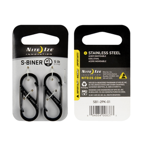 NITE IZE S-Biner Size No 1 Twin Pack Black