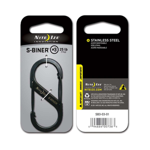 NITE IZE S-Biner Steel No3 - Black