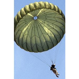 24 Foot Green Parachute  - MILITARY SURPLUS 24 Foot Green Parachute  - MILITARY SURPLUS