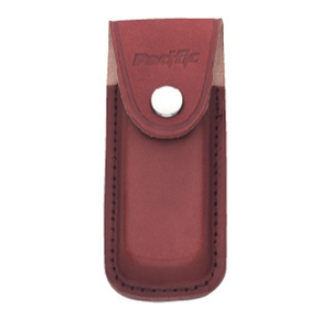 PACIFIC CUTLERY Sheath - Leather Brown Medium - 10cm L X 5cm W